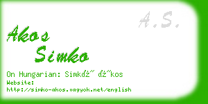 akos simko business card